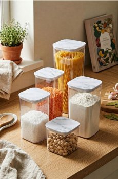 Контейнер для їжі з кришкою - clear