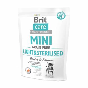 Сухой корм для собак миниатюрных пород Brit Care Mini Light & Sterilised с избыточным весом или стерилизованных, 400 г Сухой корм для собак миниатюрных пород Brit Care Mini Light & Sterilised с избыточным весом или стерилизованных, 400 г