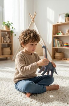 3D фігурка динозавра Брахіозавр для стиснення - різнобарвний