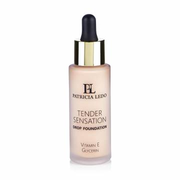 Тональное средство для лица Patricia Ledo Tender Sensation Drop Foundation с витамином E и глицерином, тон 01, 30 мл Тональное средство для лица Patricia Ledo Tender Sensation Drop Foundation с витамином E и глицерином, тон 01, 30 мл