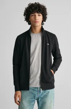 Мужская черная спортивная кофта REG SHIELD FULL ZIP SWEAT Черный XXL Gant 2008006