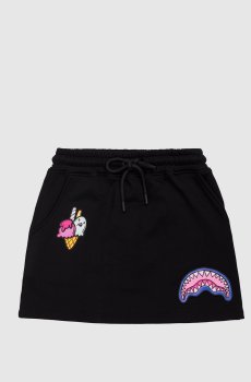 Детская черная юбка Graffiti