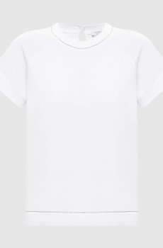 Белая футболка с цепочкой мониль