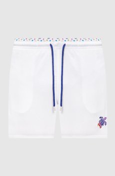 Белые шорты для плавания Ronde des Tortues с вышивкой эмблемы