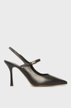 Женские черные кожаные слингбэки Jeanne Черный 36 PRPY PRSLT9933W