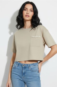 Кроп топ - бежевий