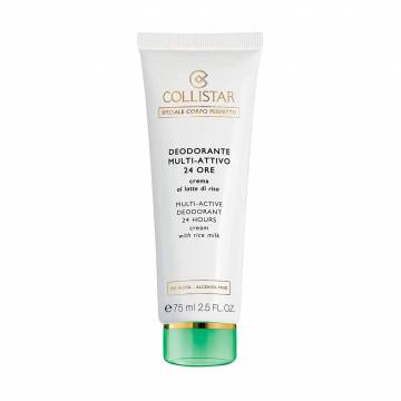 Мультиактивный крем-дезодорант Collistar Multi-Active Deodorant 24 Hours Cream With Rice Milk, женский, 75 мл Мультиактивный крем-дезодорант Collistar Multi-Active Deodorant 24 Hours Cream With Rice Milk, женский, 75 мл