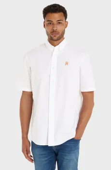 Мужская белая рубашка MONOGRAM SOLID Белый L Tommy Hilfiger MW0MW34551