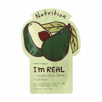 Тканевая маска для лица Tony Moly Im Real Avokado Mask Sheet с экстрактом авокадо, 21 г Тканевая маска для лица Tony Moly Im Real Avokado Mask Sheet с экстрактом авокадо, 21 г