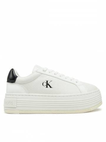 Calvin Klein Jeans Снікерcи Bold Flatf Low Lace Mg YW0YW01766 Білий Calvin Klein Jeans Снікерcи Bold Flatf Low Lace Mg YW0YW01766 Білий