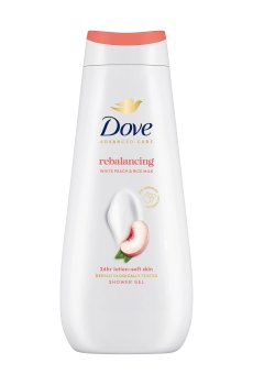 Гель для душа Dove Rebalancing Shower Gel Белый персик и рисовое молочко, 400 мл