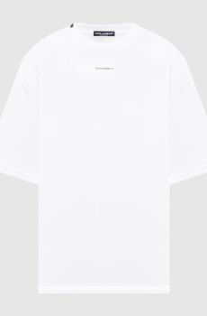 Белая футболка с контрастным логотипом