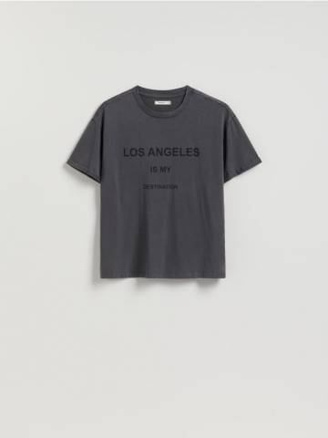 Reserved - Футболка з принтом - темно-сірий - 513GA-90X