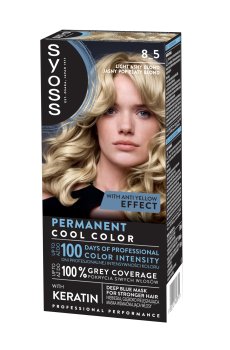 Стойкая крем-краска для волос SYOSS 8_5 Яркий блонд, 115 мл