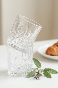 Склянки з рельєфним візерунком 2 pack - clear