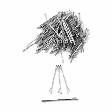 Невидимки для волос Cosmo Shop волнистые, серебристые, 50 мм, 100 шт (CS2S)