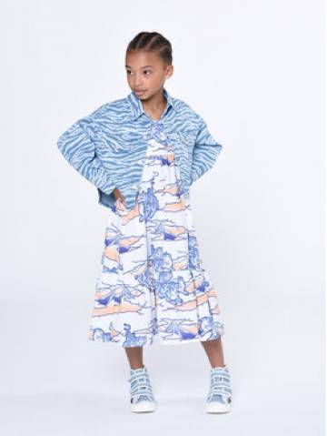 Kenzo Kids Джинсова куртка K15638 S Блакитний Regular Fit Kenzo Kids Джинсова куртка K15638 S Блакитний Regular Fit