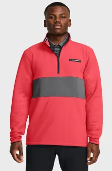 Мужская коралловая спортивнрая кофта UA Storm Daytona HZ Коралловый S Under Armour 1379723-814