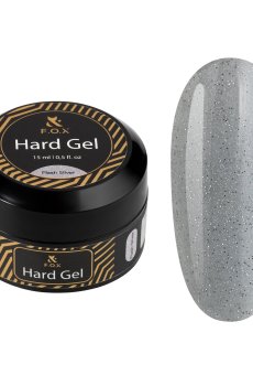 Жидкий строительный гель для ногтей F.O.X Hard Gel, Flash Silver, 15 мл