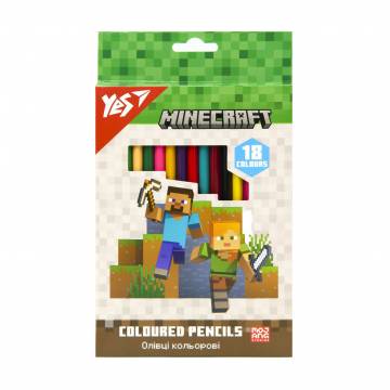 Набор цветных карандашей YES Minecraft, 18 цветов (290765) Набор цветных карандашей YES Minecraft, 18 цветов (290765)