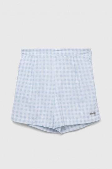 Детские хлопковые шорты Guess с узором регулируемая талия