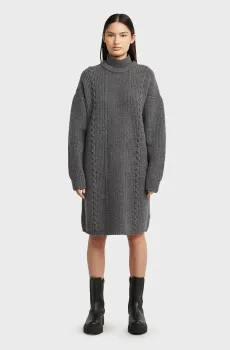 Женское серое шерстяное платье Cable Серый L G-Star RAW D27217,D770