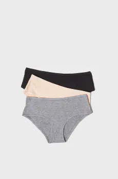 Женские трусики-шортики (3 шт) SEVDA Разноцветный XS Etam 6539635