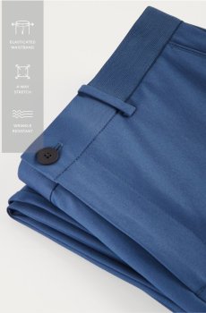 Reserved - Картаті штани-чиноси - синій - RH028-55X