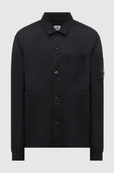 Черная рубашка с логотип патч