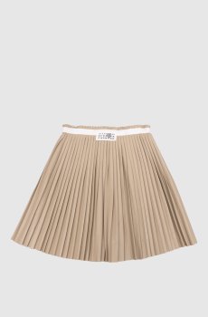 Детская бежевая юбка-плиссе