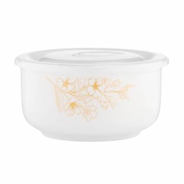 Салатник Ardesto Sunny Day с крышкой фарфоровый, 12 см (AR3493)