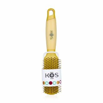 Массажная щетка K.O.S с силиконовой ручкой, непродуваемая, желтая, 1 шт Массажная щетка K.O.S с силиконовой ручкой, непродуваемая, желтая, 1 шт