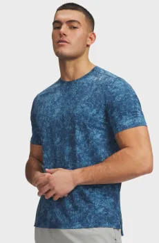 Мужская синяя футболка UA Velociti Pro Print SS Синий S Under Armour 6009507-498