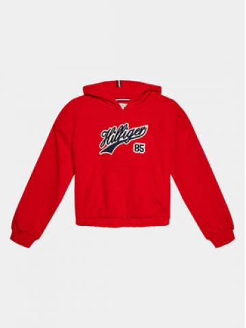Tommy Hilfiger Світшот Hilfiger Script Hoodie KG0KG07721 Червоний Regular Fit Tommy Hilfiger Світшот Hilfiger Script Hoodie KG0KG07721 Червоний Regular Fit