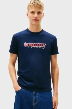 Мужская темно-синяя футболка REG APPLIQ GRAPHIC Синий XL Tommy Jeans DM0DM22719