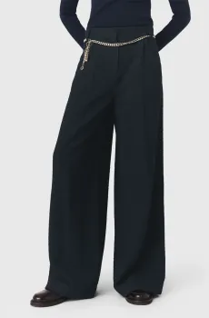 Женские темно-синие твидовые брюки Синий 36 MAJE MFPPA00779_Navy