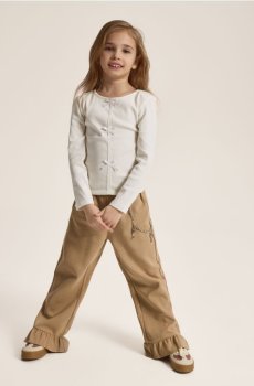 Reserved - Футболка з бантиками - кремовий - 787HT-01X