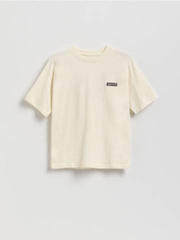 Reserved - BOYS` T-SHIRT - кремовий - 055FH-01X