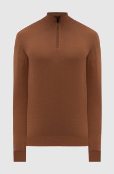 Коричневый джемпер из шерсти