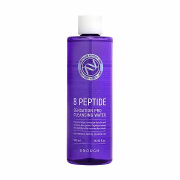 Очищающая вода для лица Enough 8 Peptide Sensation Pro Cleansing Water с пептидами, 500 мл Очищающая вода для лица Enough 8 Peptide Sensation Pro Cleansing Water с пептидами, 500 мл