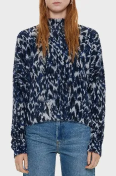 Женский темно-синий гольф с узором Синий XS Bimba Y Lola 242BR7203.11211