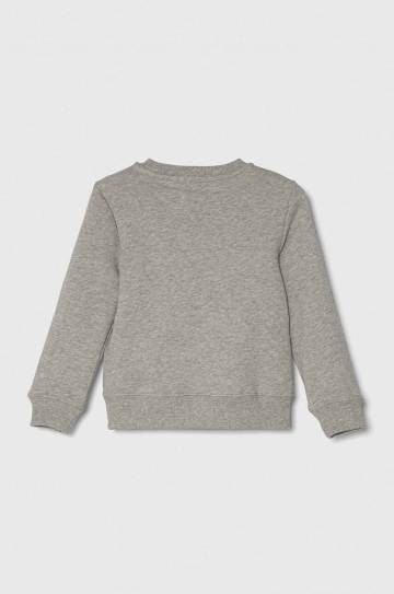 Детская хлопковая кофта Calvin Klein Jeans цвет серый с принтом Детская хлопковая кофта Calvin Klein Jeans цвет серый с принтом