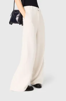 Женские белые твидовые брюки Белый 36 MAJE MFPPA00781_Ecru