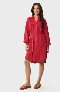 Женское красное льняное платье Красный 38 Mexx MF006301951W