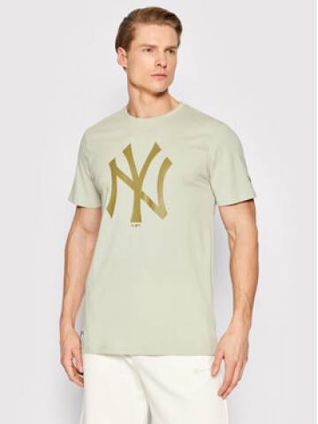 New Era Футболка New York Yankees MLB Logo 12033497 Бежевий Regular Fit New Era Футболка New York Yankees MLB Logo 12033497 Бежевий Regular Fit