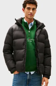 Мужская черная куртка HOODED Черный 3XL Tommy Hilfiger MW0MW40613