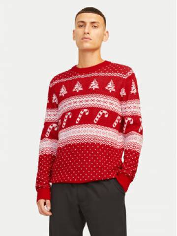 Jack&Jones Светр Xmas Gabriel 12266118 Червоний Regular Fit Jack&Jones Светр Xmas Gabriel 12266118 Червоний Regular Fit