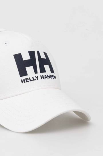 Хлопковая кепка Helly Hansen Czapka Helly Hansen HH Ball Cap 67434 001 цвет бежевый с принтом Хлопковая кепка Helly Hansen Czapka Helly Hansen HH Ball Cap 67434 001 цвет бежевый с принтом