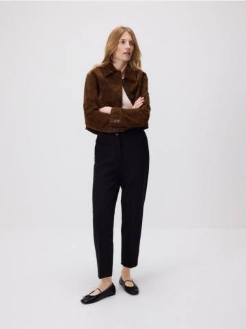 Reserved - Сигаретні штани зі стрілкою - чорний - 8414B-99X