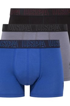 Трусы-боксеры мужские U.S. Polo Assn. 80518, Antracite/Sax/Black, размер XL, 3 шт